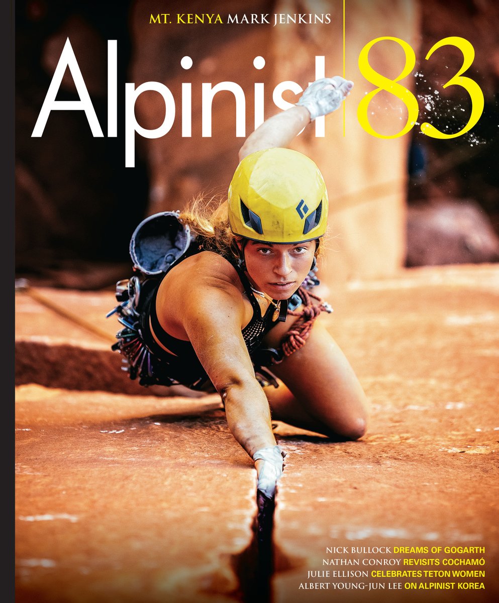 AlpinistMag's tweet photo. ALPINIST 83 | AUTUMN 2023 | BETWEEN THE LINES
Available now. We're dedicated to world alpinism. Subscribe here: 

Cover: Rachel Hallnan climbs Pente (5.11-) on Reservoir Wall in Utah’s Bears Ears National Monument. [Photo] Nathalie DuPré 

Now available: https://t.co/CZotAx59J5 https://t.co/5lacucc4L2