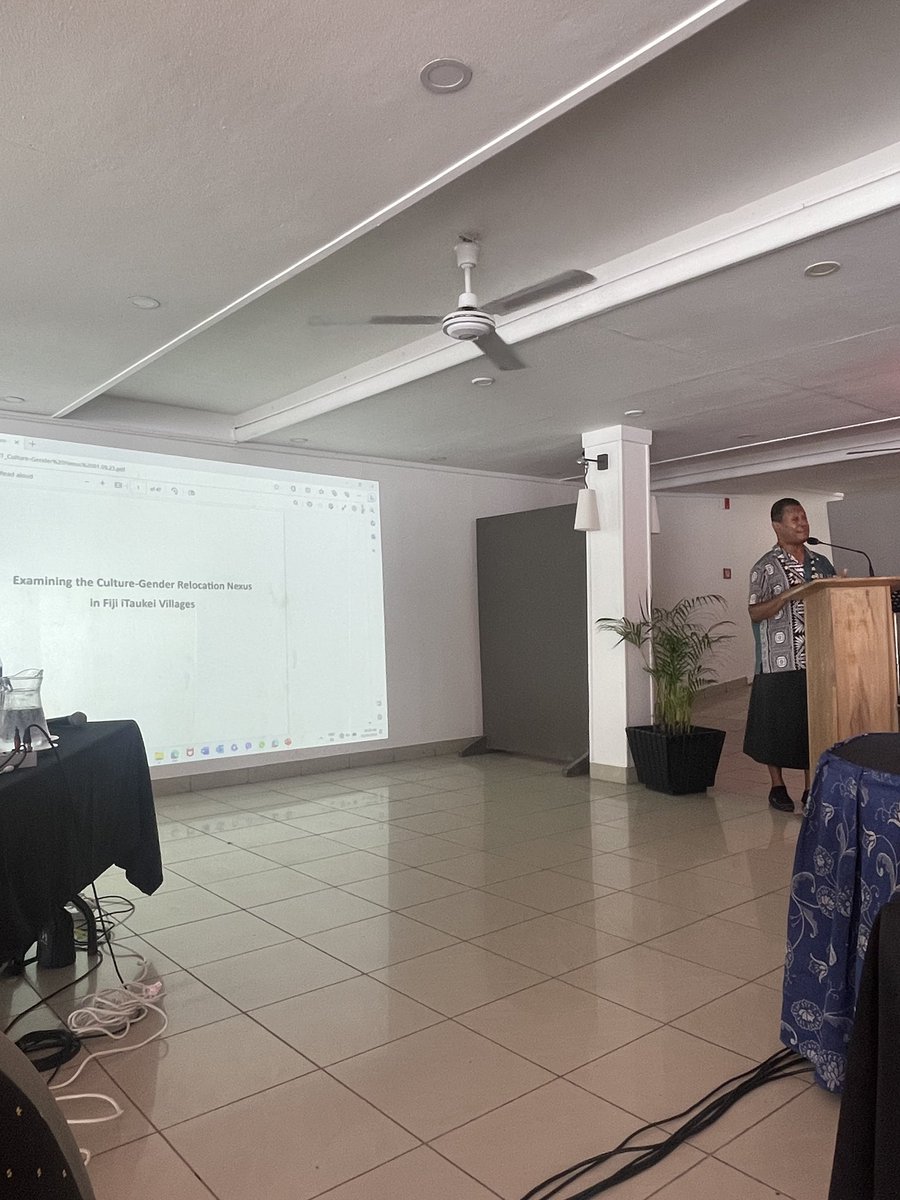 FiliTui's tweet photo. Exploring the implications of climate induced relocation on the culture and gender nexus in Fiji. Rich discussions on the intangible losses, limitations, and opportunities. https://t.co/0TWZNOAqu6