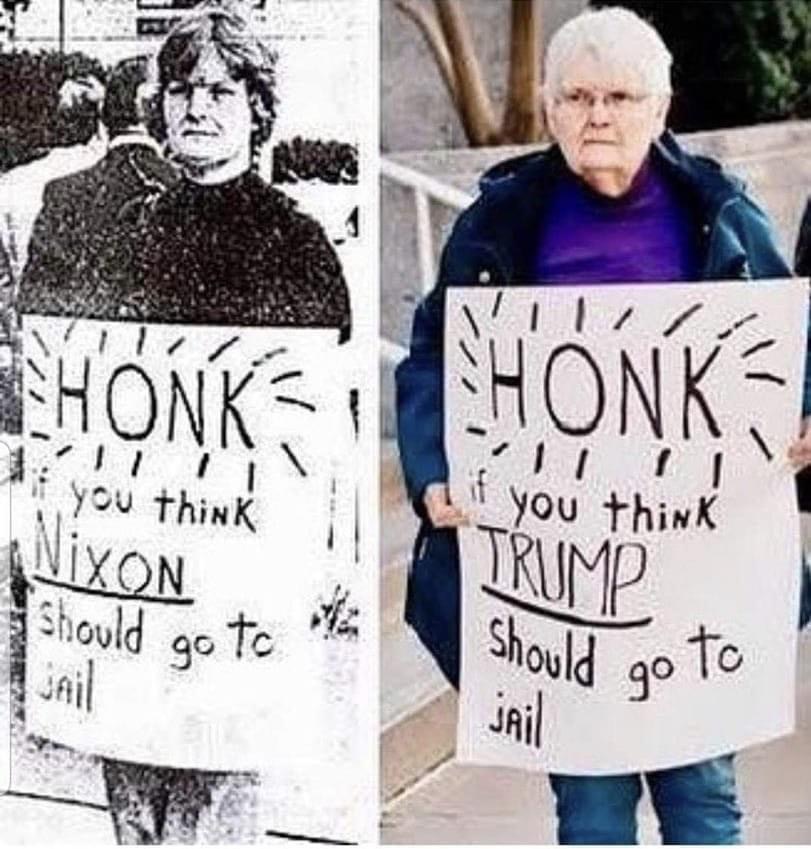 Same woman. Same spot. 45 years later.