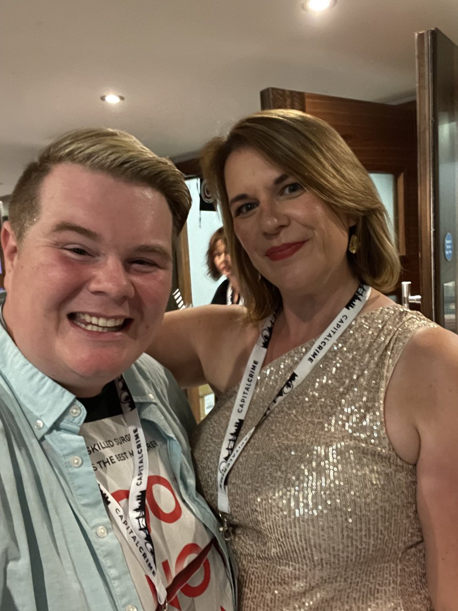 TheStuCummins's tweet photo. Congratulations to @TomHindle3 for Historical Novel of the Year

OVER. THE. MOON. for @ellygriffiths winning Crime Novel of the Year for #BleedingHeartYard 🎉❤️🎉

Always a pleasure seeing @HeatherJFitt, who must be the best dressed festival goer EVERY TIME!

#CapitalCrime23 https://t.co/ncynL5gKfr