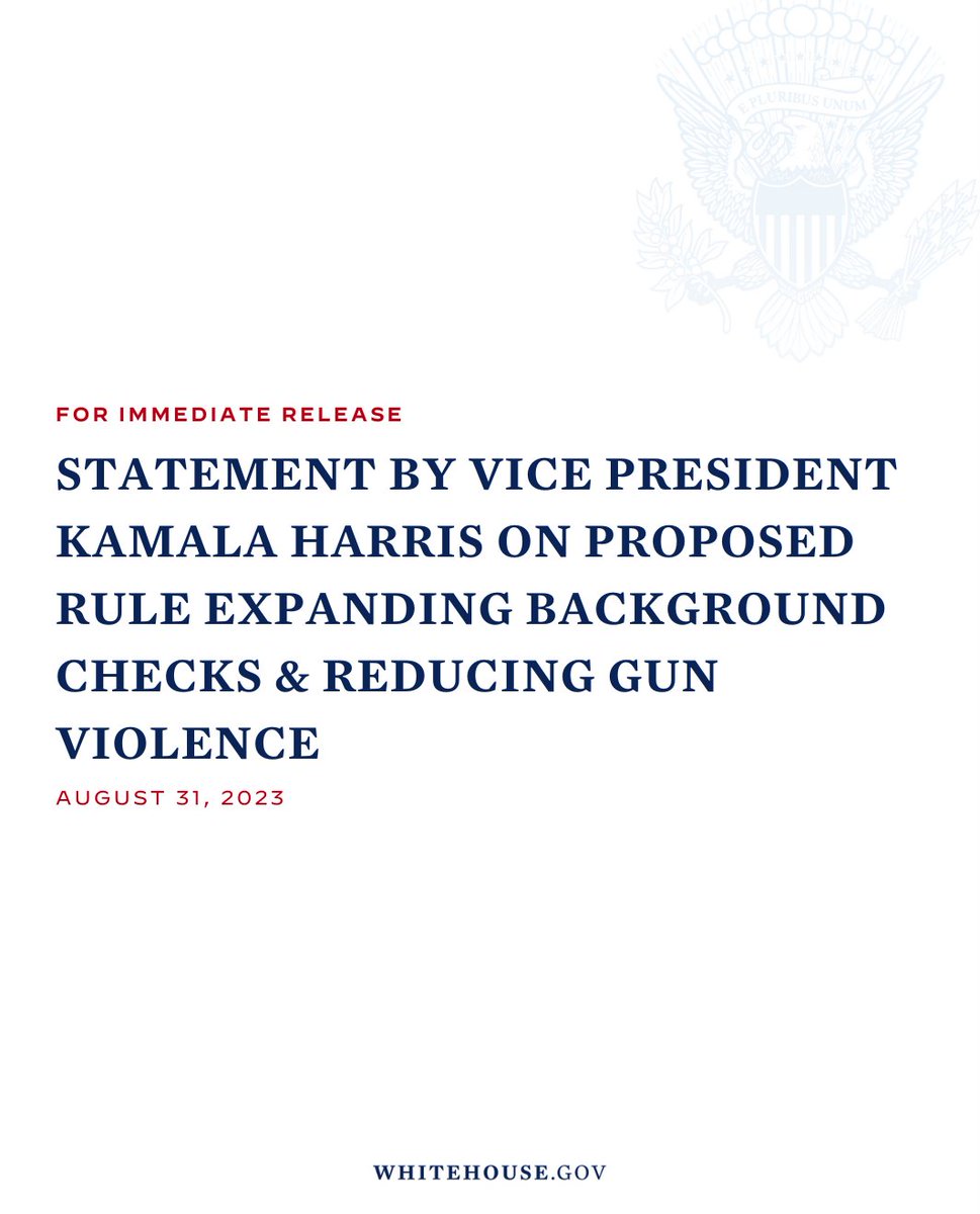 VP46Archive's tweet image. A heartbreaking 1 in 5 Americans has lost a family member to gun violence.

There is more work to do to end our nation's gun violence epidemic, but today DOJ announced another step to save lives by proposing a rule expanding background checks.

Read my full statement: