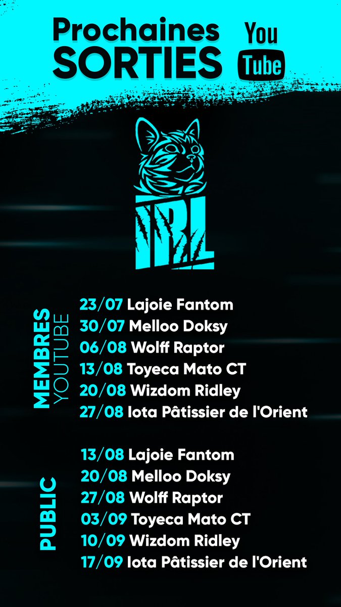 IRL_Battles's tweet image. Date de sortie des battles de notre dernière édition ! Foncez voir ça sur Youtube !

Dimanche : Toyeca - Mato CT !