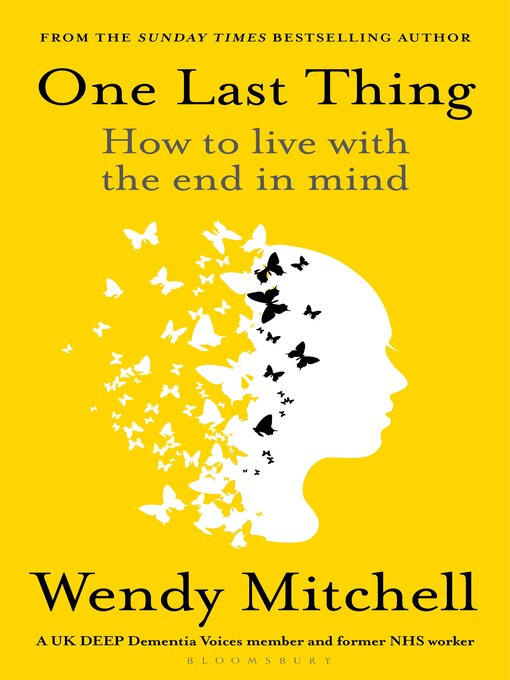 This month, our Dementia Australia Librarians have chosen Wendy Mitchell’s book ‘One Last Thing’ as our September Pick of the Month.

Find it at: dementia-e-library.overdrive.com/media/9795459?…

#Dementia #ebook #DementiaResource