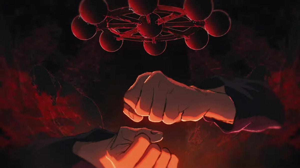 Dattebas7's tweet photo. Apesar da opening(abertura) de Jujutsu está repleta de spoilers, ela além de ter uma canção totalmente gostosinho e envolvente (de se escutar) - está cheia de frames muito brabos e lindos! E eu como uma pessoa que gosto de admirar 'frames' do tipo, curti demais.

#JujutsuKaisen https://t.co/GwUtiXue2D