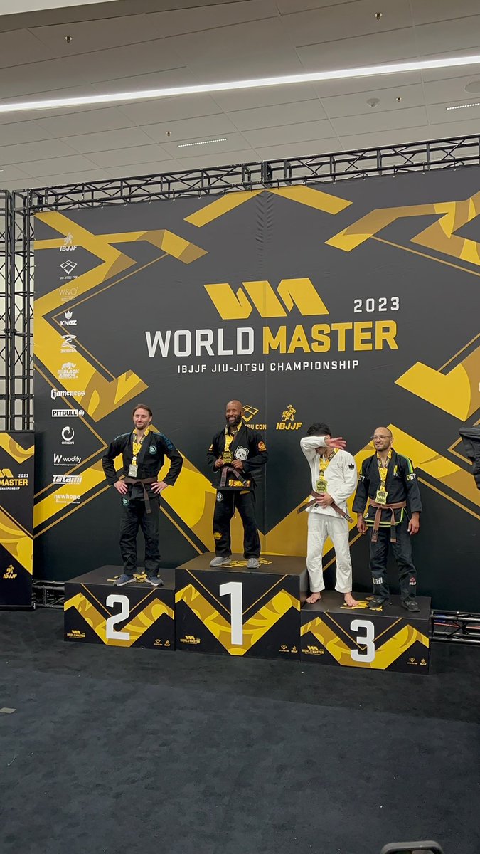 arielhelwani's tweet photo. Demetrious Johnson won gold today in the IBJJF Masters World competition (gi). This was the first time he ever competed in a competitive BJJ tournament. (📷 @MightyWife) https://t.co/nySSf8eKFu