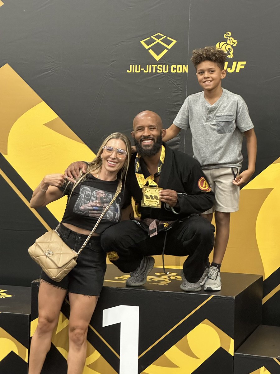 arielhelwani's tweet photo. Demetrious Johnson won gold today in the IBJJF Masters World competition (gi). This was the first time he ever competed in a competitive BJJ tournament. (📷 @MightyWife) https://t.co/nySSf8eKFu