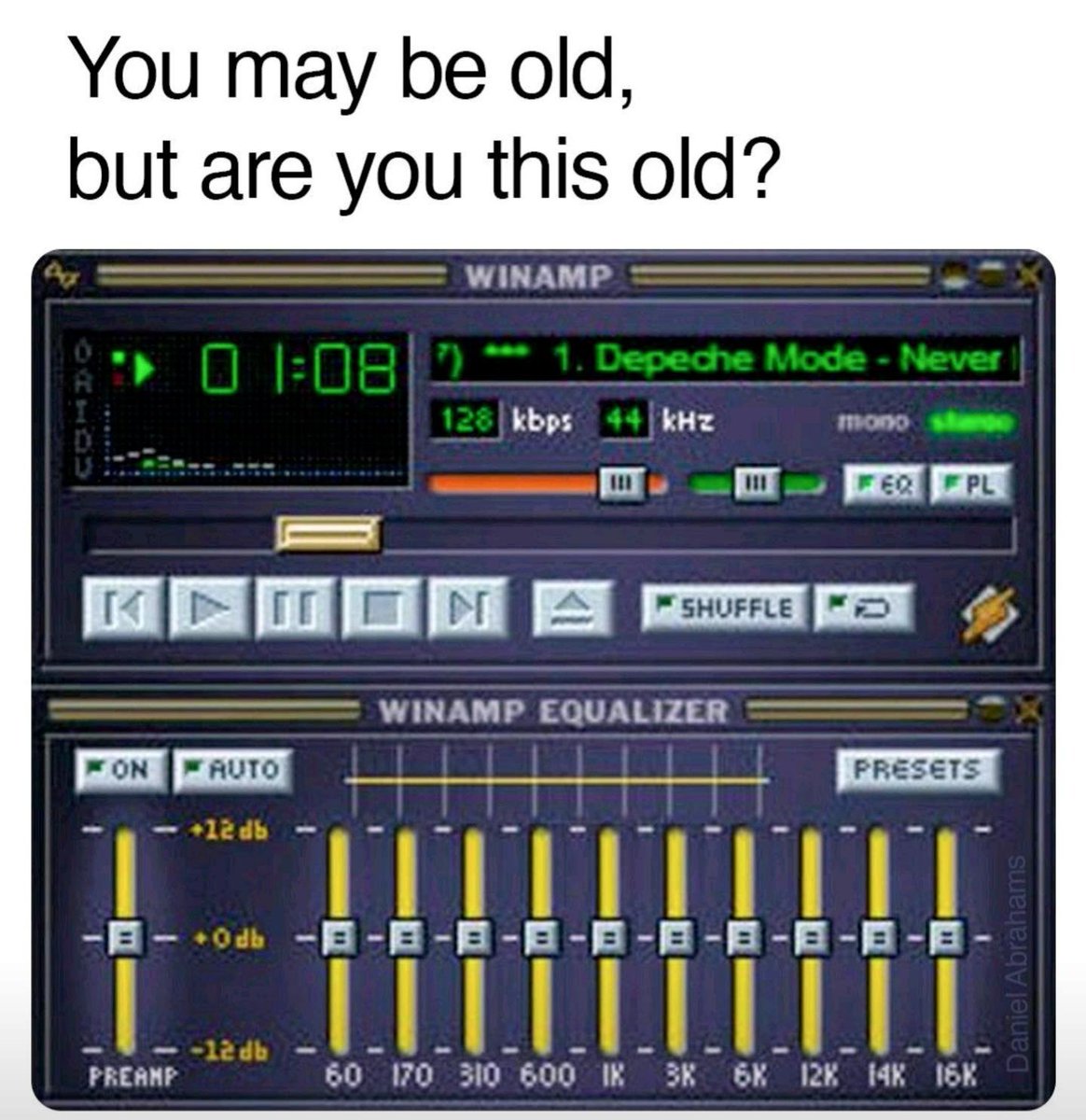 supastarzshop's tweet image. You may be old, but are you THIS old? #winamp #vintageapp #sourceunknown
