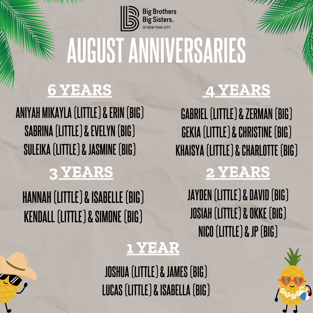 We're ending the month of August celebrating our matches and their anniversaries 🎉