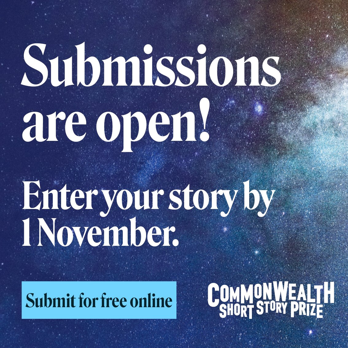 cwfcreatives's tweet photo. THE #CWPRIZE IS OPEN FOR SUBMISSIONS! 📣 📝 

Writers, you have until 1 November 2023 to submit your story!

Remember, the prize is free to enter.

The winner gets £5,000 and their story will be published online. 

Read more on our website... good luck!
https://t.co/qycvqLUQe7 https://t.co/HIzX8VvULt