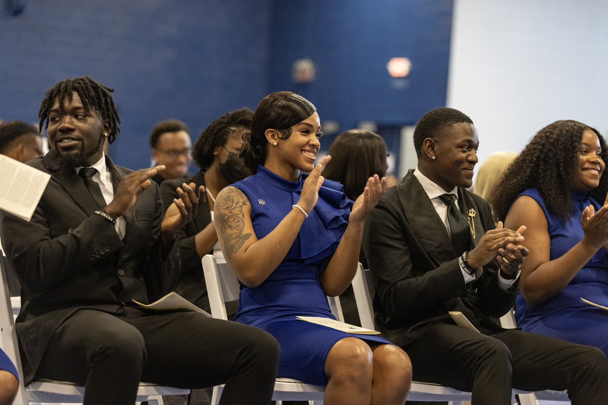 StillmanCollege's tweet photo. Welcome home, @ywpage! Stillman’s eighth president delivered her first convocation address today &amp; inspired students, faculty, staff, &amp; alumni to choose the road less traveled this year and discove “what will make the difference.” #HBCU #HailOHail #DeeplyRootedFutureDriven 💙💛 https://t.co/EWXmHJdk1X