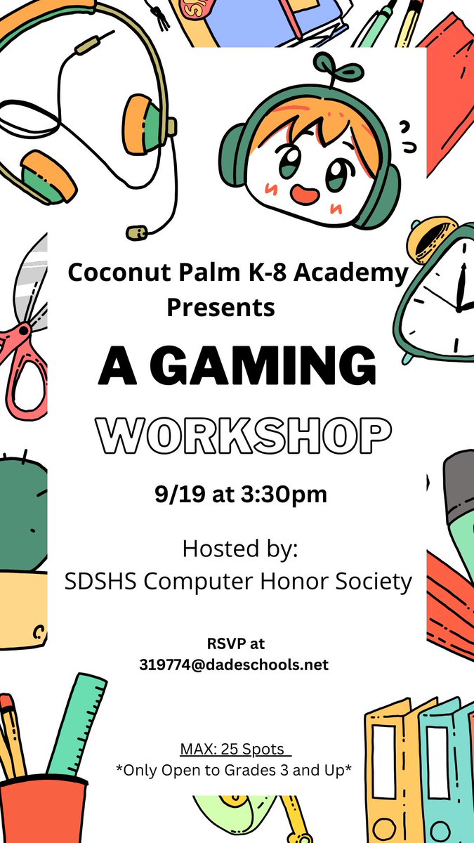 <a href="/NAFMiami/">Miami NAF</a> <a href="/SouthDadeHS/">South Dade Senior</a> <a href="/CSforALL/">CSforALL</a> <a href="/MiamiCsta/">CSTA Miami</a> <a href="/MDCPSSTEAM/">M-DCPS STEAM</a> <a href="/drldiaz/">Lupe Diaz</a> <a href="/MDCPSSouth/">South Region Office</a>  A Service Learning Project from our Computer Science Honor Society.  Working with COCONUT PALM K-8 ACADEMY. Bringing Computer Science to the community using Gaming and Programming.