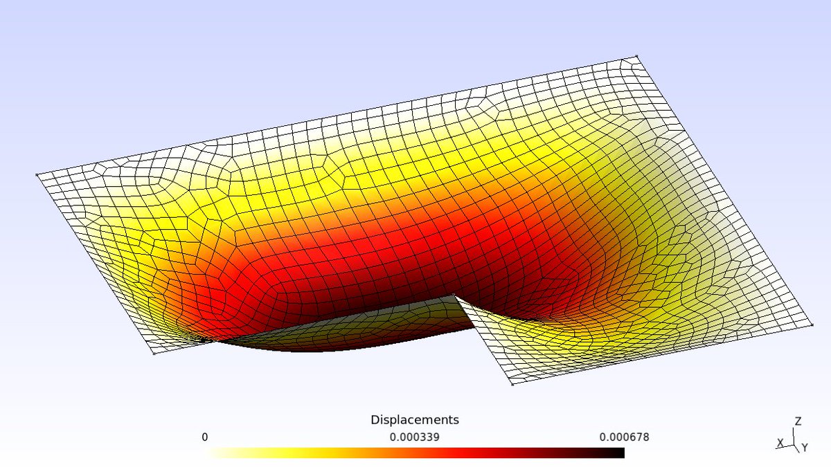 Beer Python Exit Point Slab Slab analysis with thick shells! #OpenSees #python #gmsh