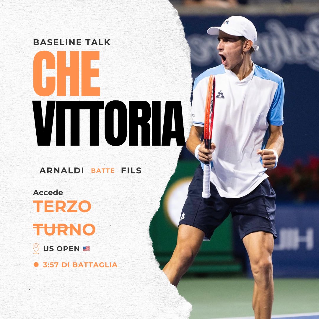 Baseline_Talk's tweet photo. #Arnaldi batte #Fils dopo 3:57 di una battaglia unica, uno dei match più belli dell’intero torneo, due ragazzi giovani che sicuramente li risentiremo in futuro. 🧠❤️🥚🥚,resilienza, tatticamente perfetto, le palle corte la chiave, un grande 🇮🇹 al 3T degli #USOpen #Usopen2023 https://t.co/BowqBD1QrO
