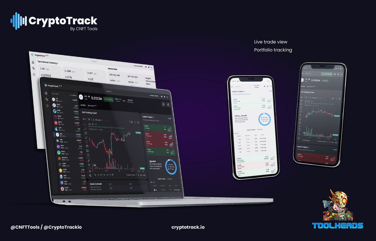 CnftTools's tweet image. All Toolhead owners can now access the CryptoTrack Beta

cryptotrack.io

Enjoy