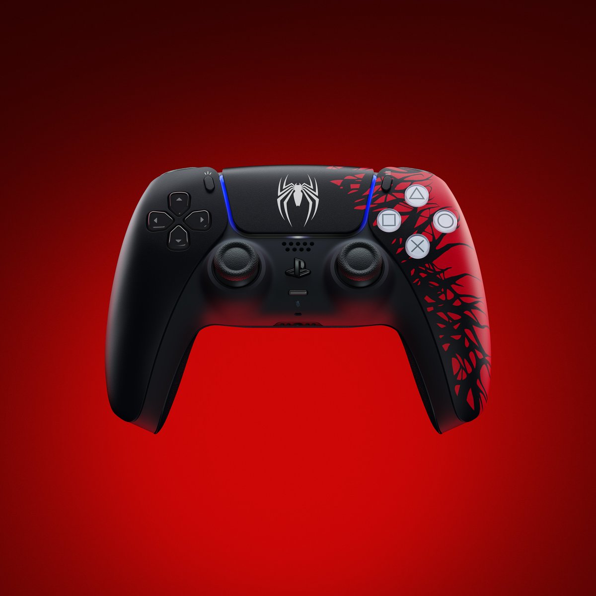 PlayStation's tweet photo. Take the power of the symbiote into your hands with the #SpiderMan2PS5 Limited Edition Bundle: https://t.co/tjljusyIrC https://t.co/KONqrUSTuZ