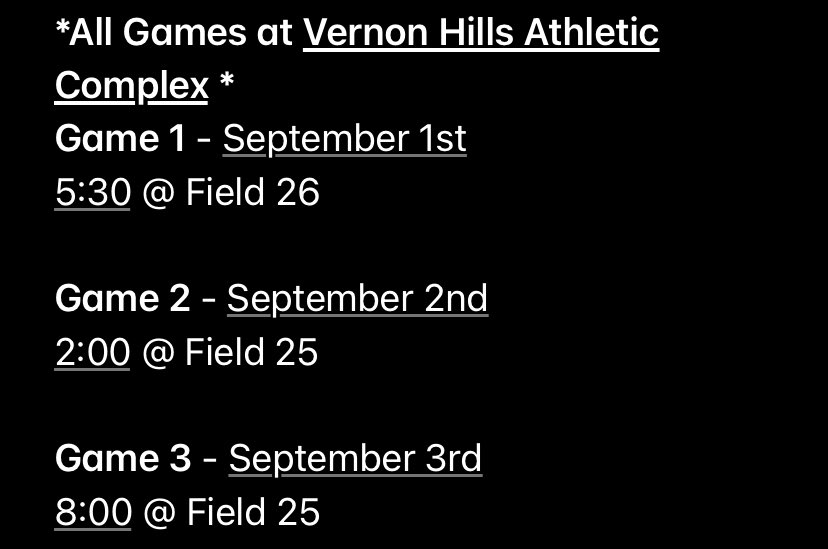Can’t wait to compete this weekend in the Chicago Cup 2023! Game times and game info below. <a href="/LTU_WSOC/">LTU Women's Soccer</a> <a href="/DePaulWSOC/">DePaul Women’s Soccer</a> <a href="/LoyolaWSOC/">Loyola Women's Soccer</a> <a href="/IWUWomensSoccer/">IWU Women's Soccer</a> <a href="/MiamiOH_Soccer/">Miami Soccer</a> <a href="/UVAWomenSoccer/">Virginia Women's Soccer</a> <a href="/mtuwsoc/">Michigan Tech Soccer</a>