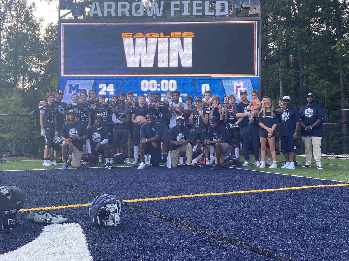 Jake Randig📸 (@sleepermedia) on Twitter photo <a href="/MBCA_Football/">Mt. Bethel Football</a> football a program in its first year, won their first ever home game in the programs history tonight. Congratulations to everyone involved‼️ <a href="/MBCA_Football/">Mt. Bethel Football</a> football a program in its first year, won their first ever home game in the programs history tonight. Congratulations to everyone involved‼️