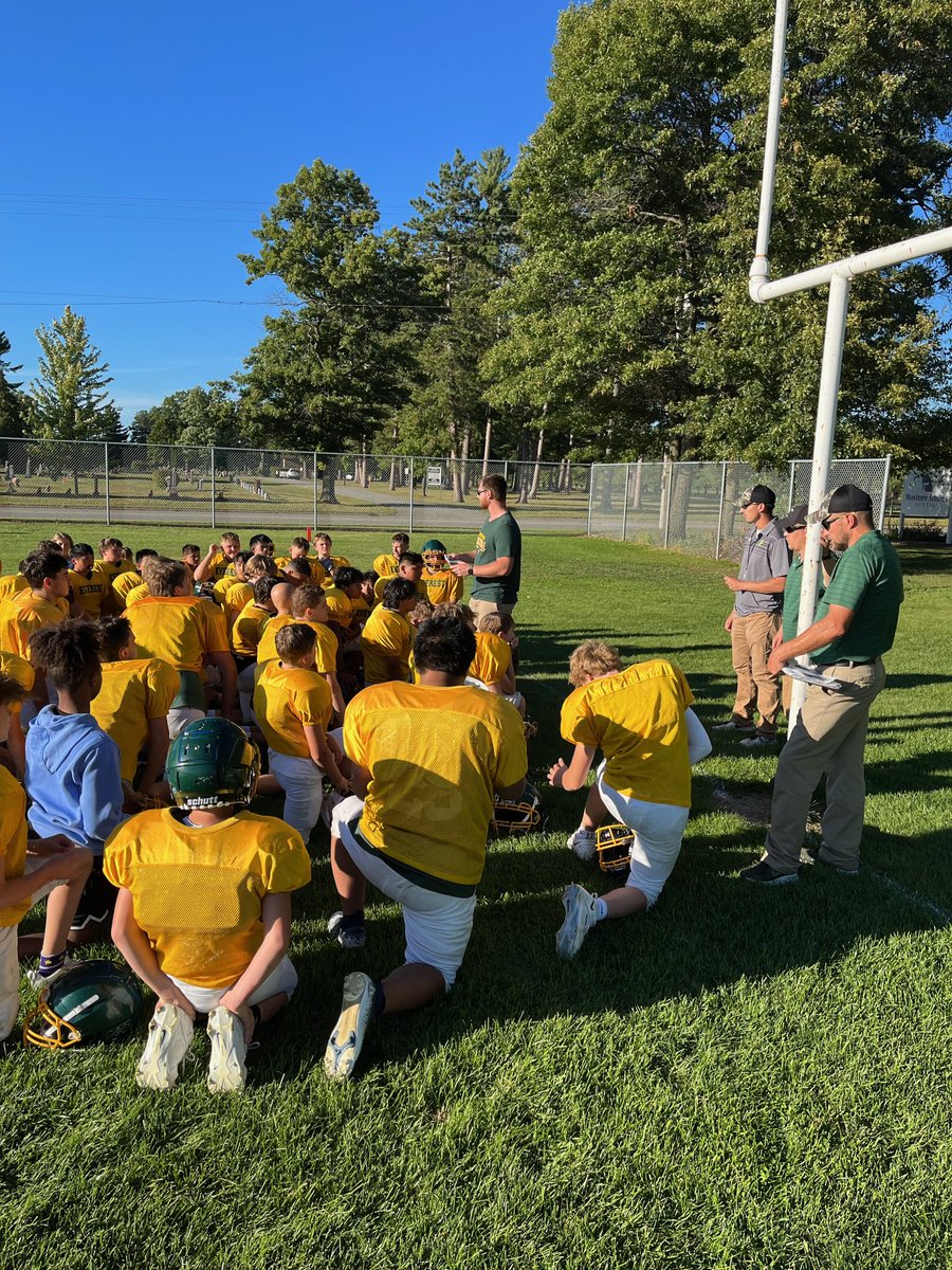 The 8th grade football team traveled to Mosinee for a scrimmage today against Mosinee, Merrill, PJ Jacobs, and Ben Franklin. Great day for some football!