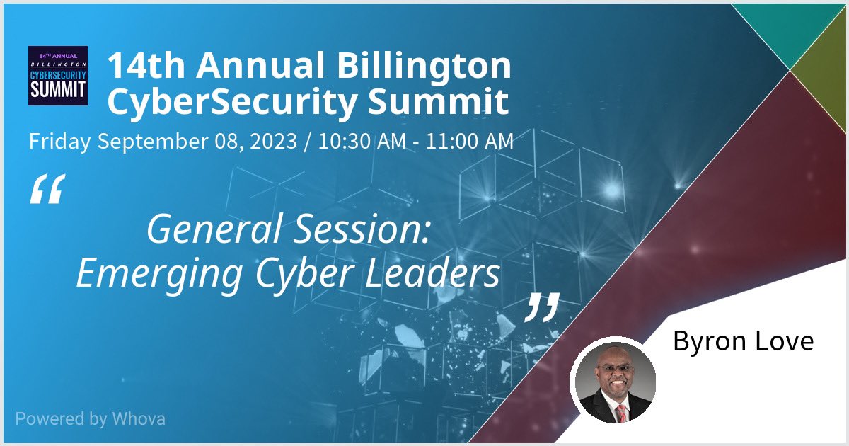 CyberScribe443's tweet photo. Blessed to have the opportunity to speak at the 14th Annual Billington CyberSecurity Summit. #BillingtonCyber https://t.co/6tzYyfPvEw