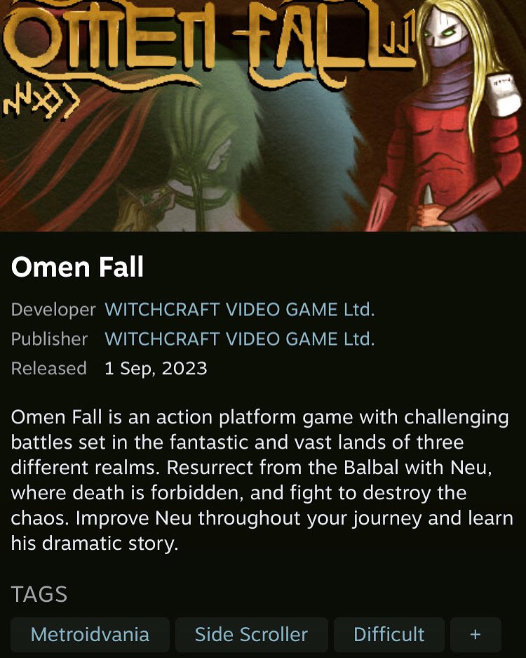 Omen Fall out now🥳
———————————
#metroidvania #omenfall #witchcraftVG