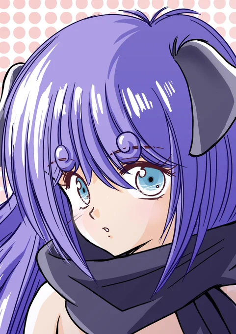 「パグミミ少女80's」パグミミ少女を80年代風に描いてみました。当時僕は子供でしたがあの時代の絵柄には最も影響をうけました。▼榎木造形作品note始めました⇒ 