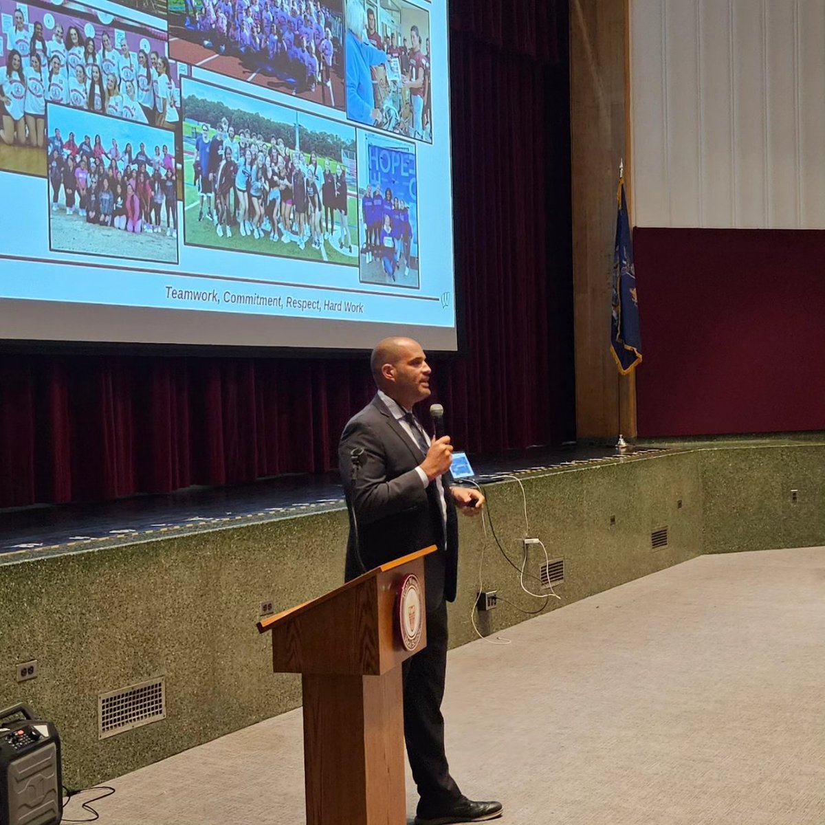 Mr. Barth presents to our student athletes and parents at our annual WWHS coaches and parents meeting. Thank you so much to all who participated tonight to ensure that our athletic programs are ready for the start of the fall season.