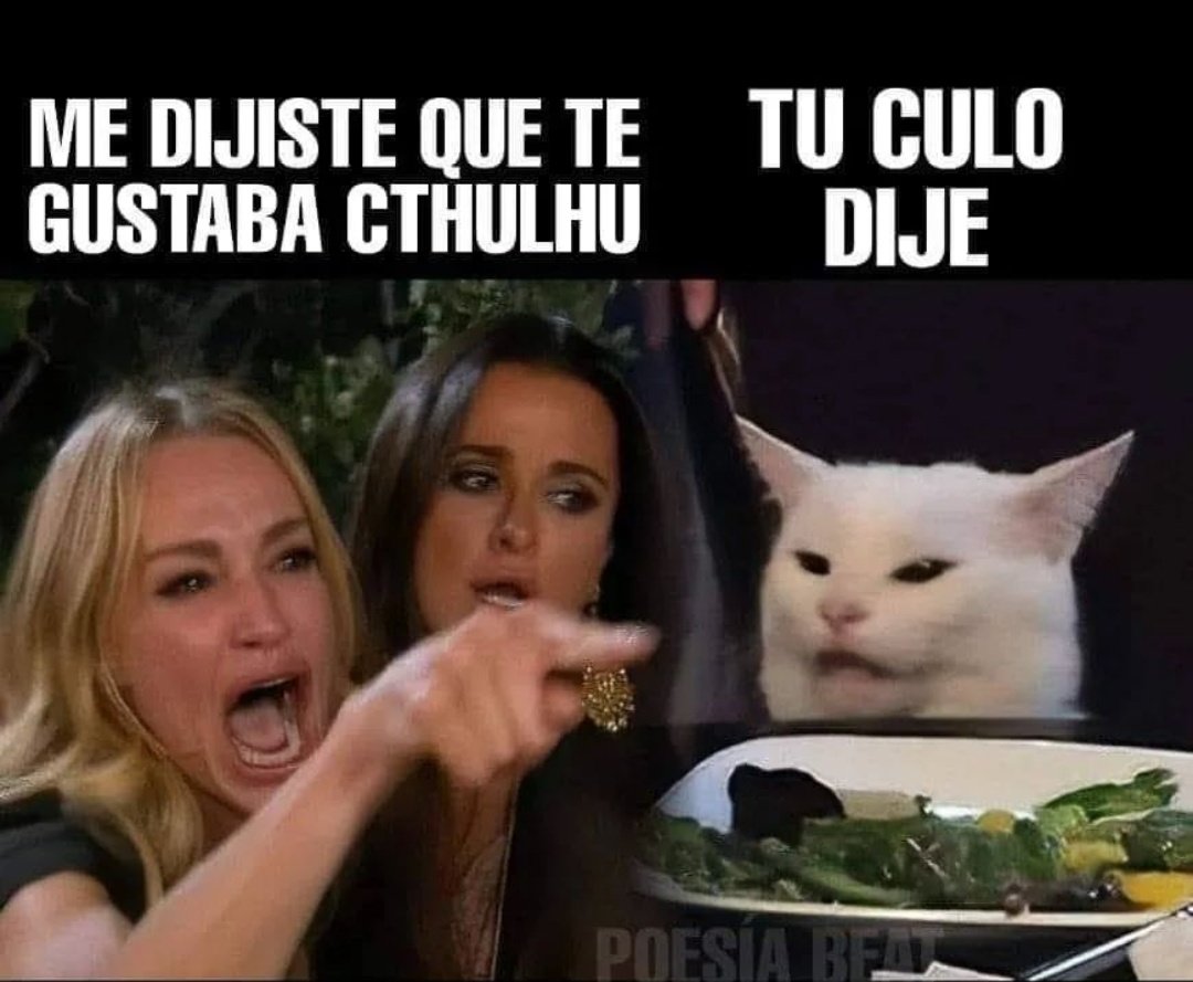 dishuesos's tweet photo. Cuando crees que ella estaba hablando de Cthulhu. 🤔🤣🥴🤷‍♂️💕🍑🐙 #HPLovecraft #HorrorCosmico #Cthulhu #TuCulo https://t.co/Q3xeZAe1FU
