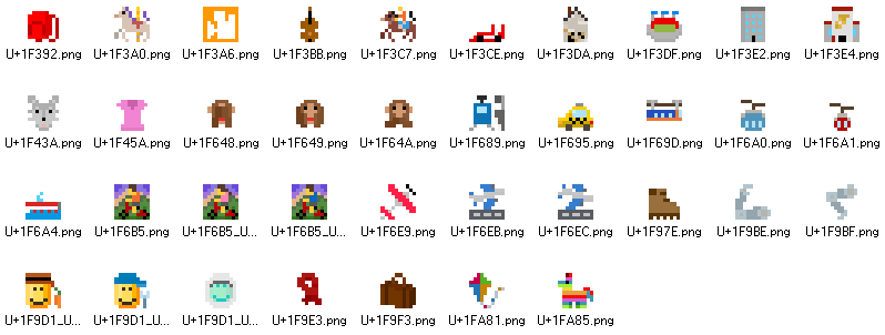 _xexxa_'s tweet photo. SerenityOS emoji update (August 2023):
» 37 emoji added (37 by me)
» 72 improved emoji, mostly padding, positioning and sizing (72 by me)
» A lot of awesome emoji by other contributors has been showcased in #fonts on our Discord-channel, hopefully these gets merged this month :^) https://t.co/yX7Ob7OVts