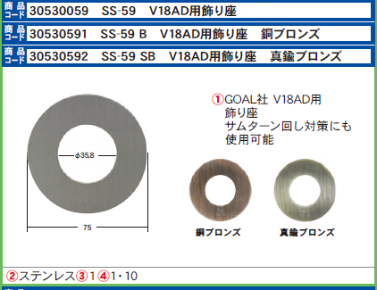 Ko0UN3HMvXeUXKv's tweet photo. エスカッション SS-59 V-AD用飾り座 #SS59 #エスカッション #VAD用飾り座 #サムターン回し対策 https://t.co/lUpIf02oSJ https://t.co/766XwMut6R