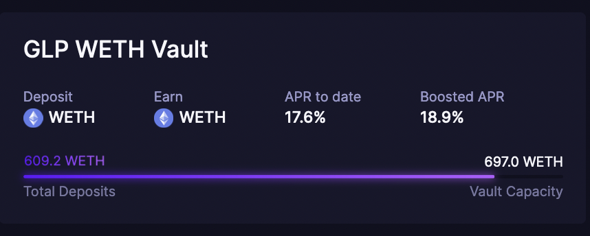 crypto_condom's tweet photo. @thecalcguy I can beat you. @UmamiDao's vaults isolate the GLP assets and then offer boosted yield based on their locked esGMX + compounding. This is non-looped yield at 17% APR. Soon you can loop them on @Dolomite_io as well. 🫡 https://t.co/MwuLO6omqU