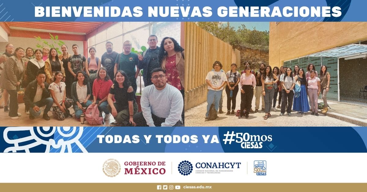 ciesas's tweet photo. #50años de cultivar conocimiento en los #PosgradosCIESAS. 🤩
Hoy, las nuevas generaciones que ingresan serán nuestro futuro de nuestro centro. 
¡Bienvenidas a nuestra #ComunidadCIESAS!
#50mosCIESAS, #SomosHistoria https://t.co/CxpOH3XN9l