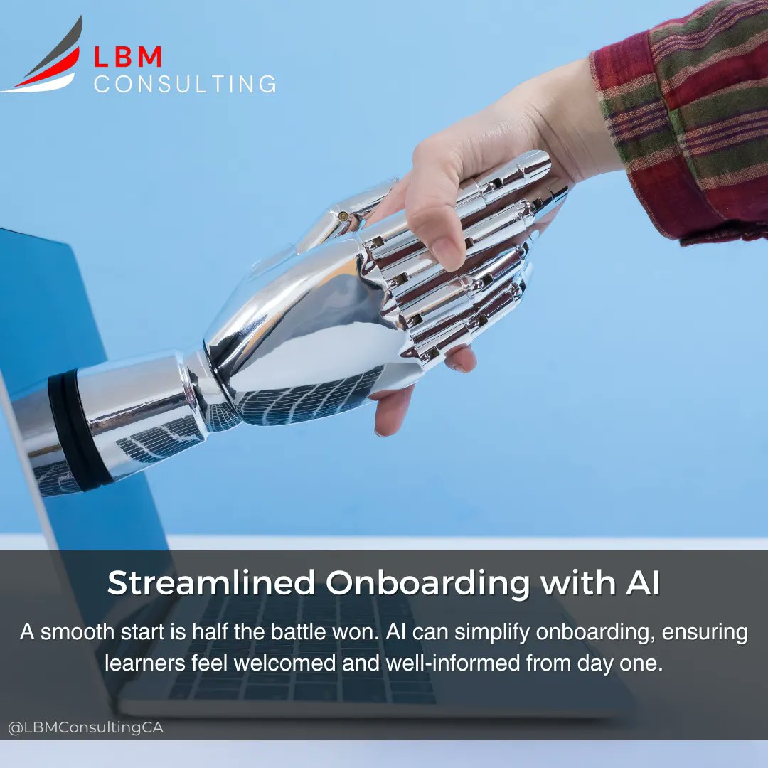 LBMConsultingCA's tweet image. 🤖 First impressions in eLearning set the tone for success. With AI, we&apos;re not just welcoming learners but tailoring their onboarding journey to fit them perfectly. Dive into the future of #AIOnboarding today!
#DigitalLearningRevolution