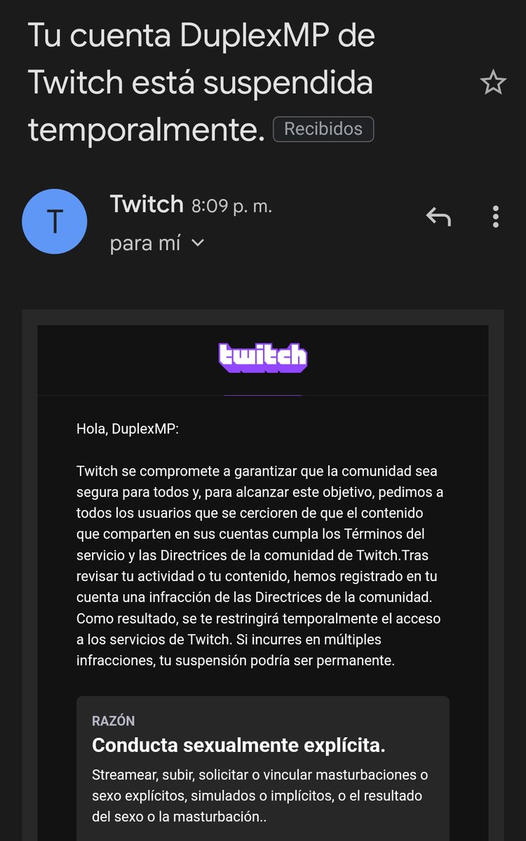 Valió mauser me bannearon por 7 días para la próxima debo estar más al tiro con lo que sale en la pantalla