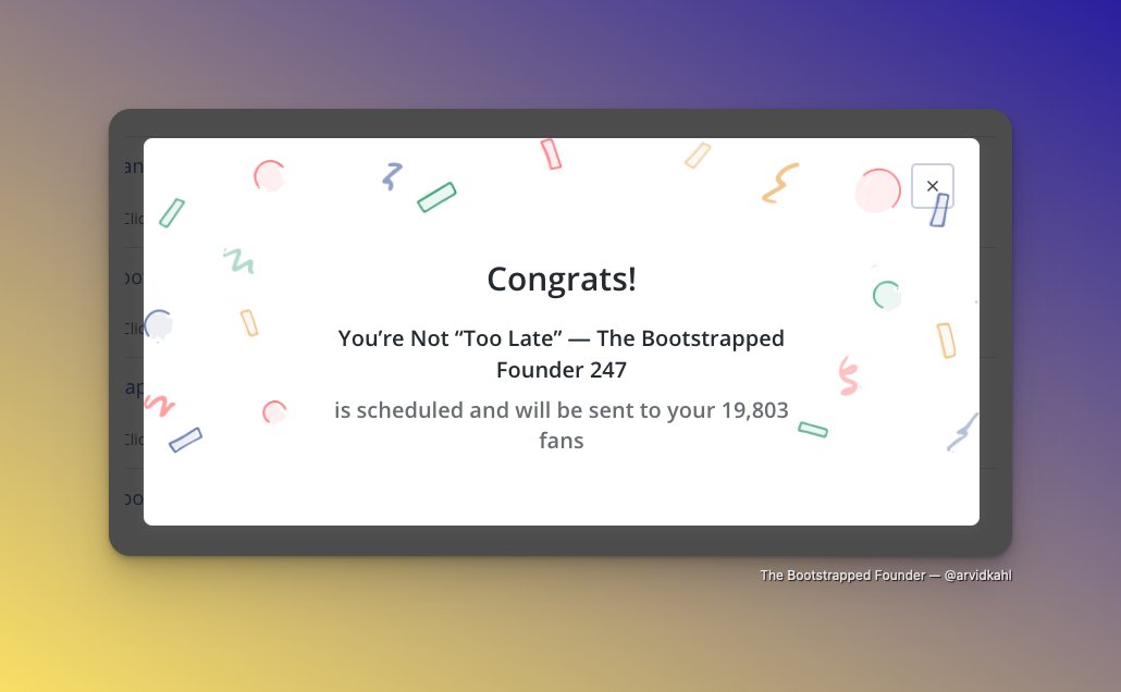Tomorrow in the Bootstrapped Founder newsletter:

A solopreneur's guide to not shying away from ideas just because someone else had them before. 

I'll dive into the benefits and mental reframing techniques that allow you to stand up to your competition.