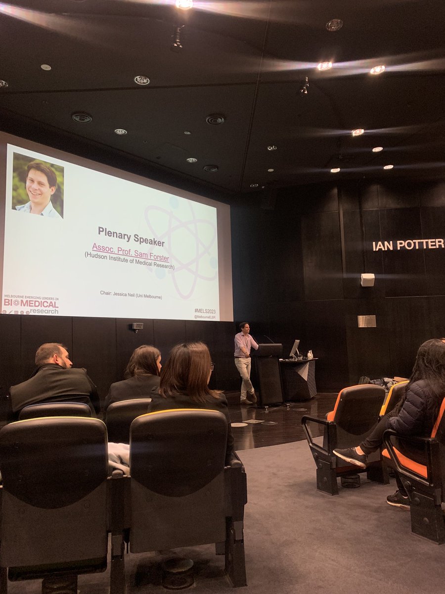 Kirstyn Carey (@kirstyn_carey) on Twitter photo Kicking off with a fantastic talk from our first plenary speaker a/prof Sam Forster <a href="/MelbourneELBR/">Melbourne Emerging Leaders in Biomedical Research</a> #mels2023 Kicking off with a fantastic talk from our first plenary speaker a/prof Sam Forster <a href="/MelbourneELBR/">Melbourne Emerging Leaders in Biomedical Research</a> #mels2023