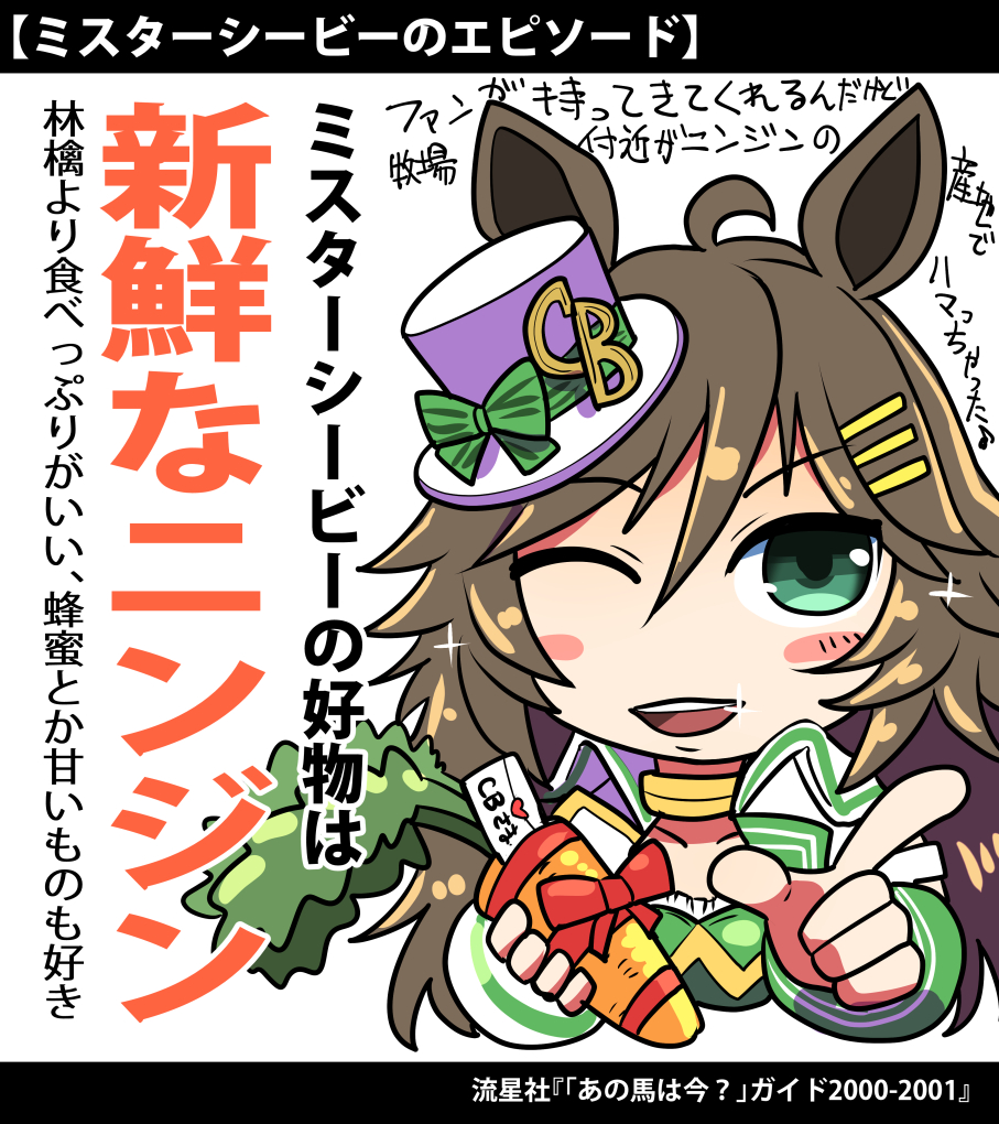 ルドルフとシービーの好物はこちら 
