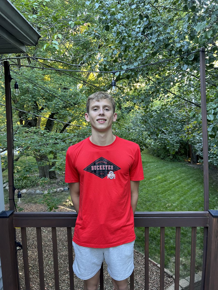 MatthewKlinge's tweet photo. I’m proud to announce my verbal commitment to continue my academic and swimming careers at The Ohio State university.  I’d like to thank my family, friends and coaches who have helped me get this opportunity. Go Bucks!🌰🌰 https://t.co/bMZut2Z8Q9
