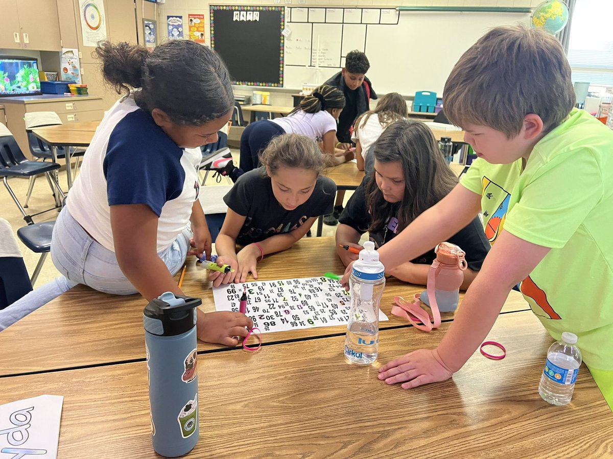 DietrichGrade5's tweet photo. Today we learned what works when it comes to group work while searching for numbers. They nailed it! Staying focused, communicating, working together, planning, and thinking ahead. We also learned what doesn’t work, including large groups. This sets expectations for the year! https://t.co/U1gBVFTdTA