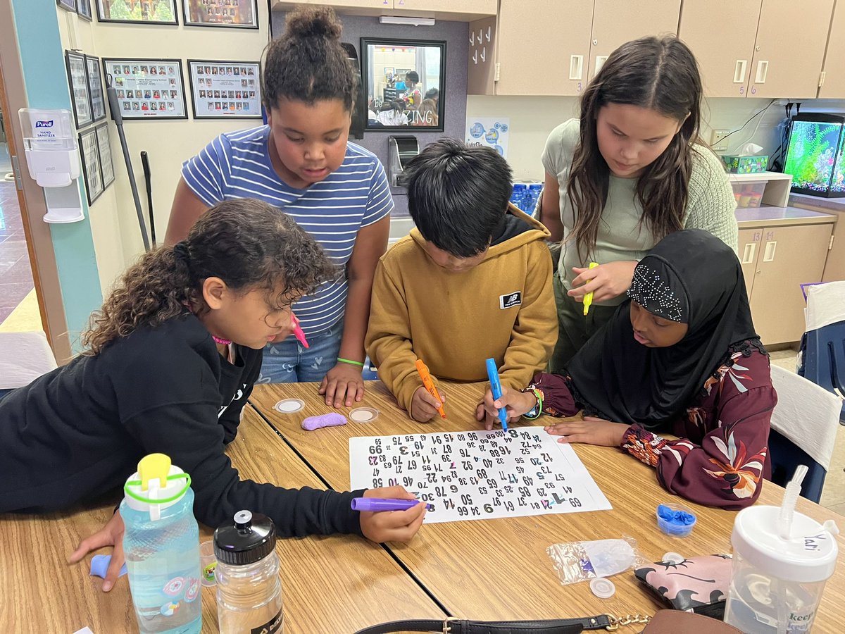 Today we learned what works when it comes to group work while searching for numbers. They nailed it! Staying focused, communicating, working together, planning, and thinking ahead. We also learned what doesn’t work, including large groups. This sets expectations for the year!