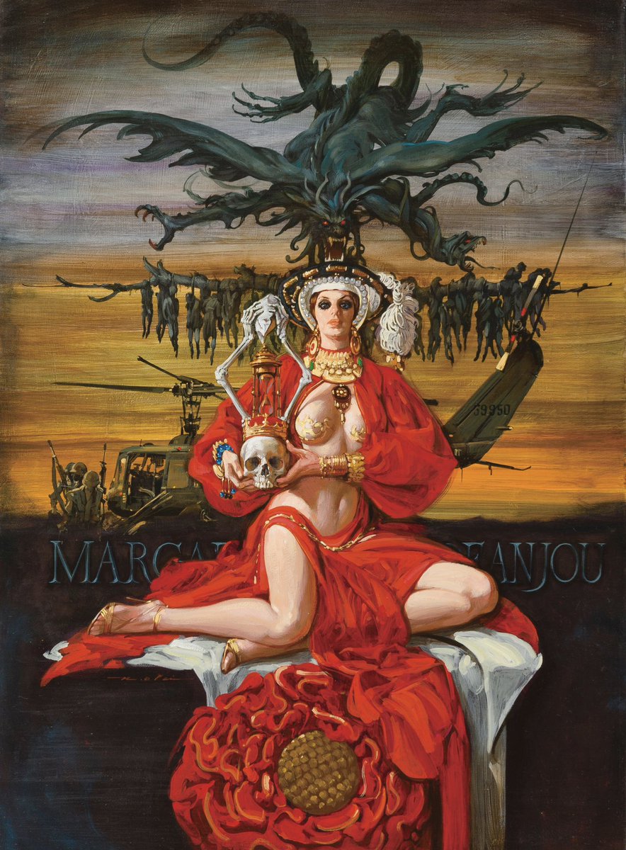 retroscifiart's tweet photo. From 1980 to 1987 Noriyoshi Ohrai painted a series of women from myths and legends for the cover of SF Adventure magazine https://t.co/1eXbonOtdF