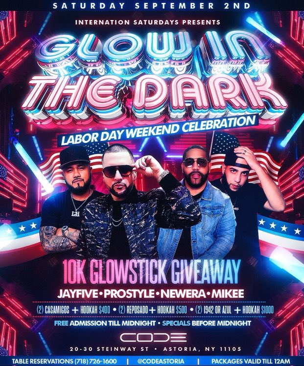 DJMessyJordan's tweet photo. My events this Labor Day weekend at Code Astoria! Hit me up to get on the guest list, for bottle service or reserve your VIP Birthday Package! #labordayweekend #velvetlist #codeastoria #nycnightlife https://t.co/7BM2T52MFH