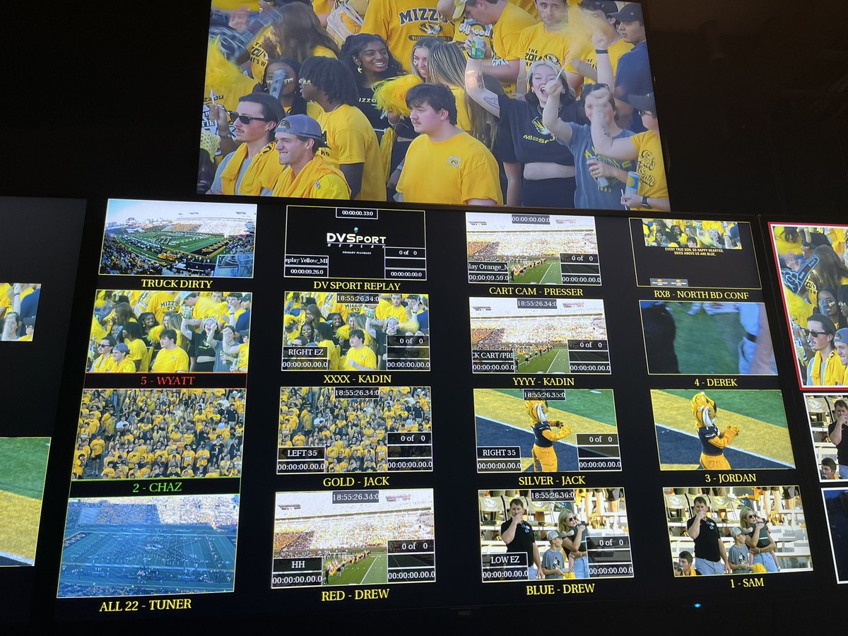 I’m back in the control room for Mizzou football!