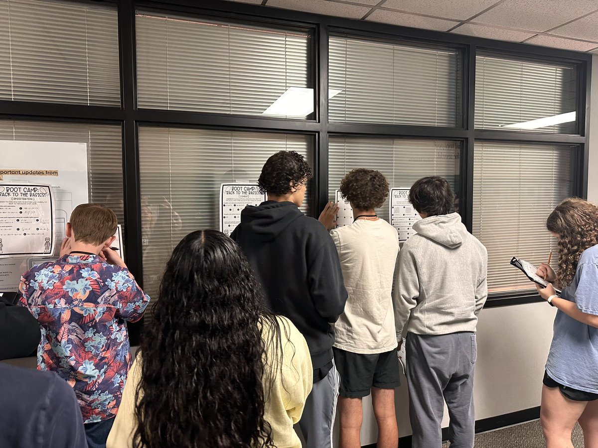 Math students embracing the beauty of vertical spaces in their learning journey 🤩 #WeAreKPark
<a href="/HumbleISD_KPHS/">Kingwood Park HS</a> <a href="/Humble_2ndMath/">Secondary Math Dept.</a>