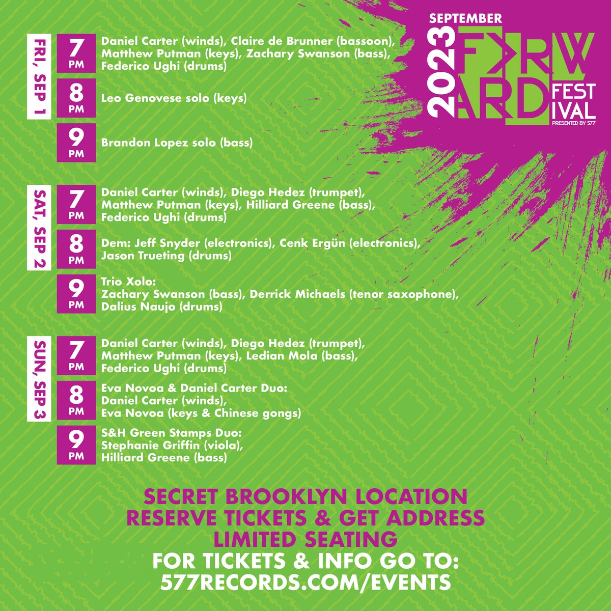 Happening this weekend! 
Forward Fest September 2023 starts tomorrow in Brooklyn!