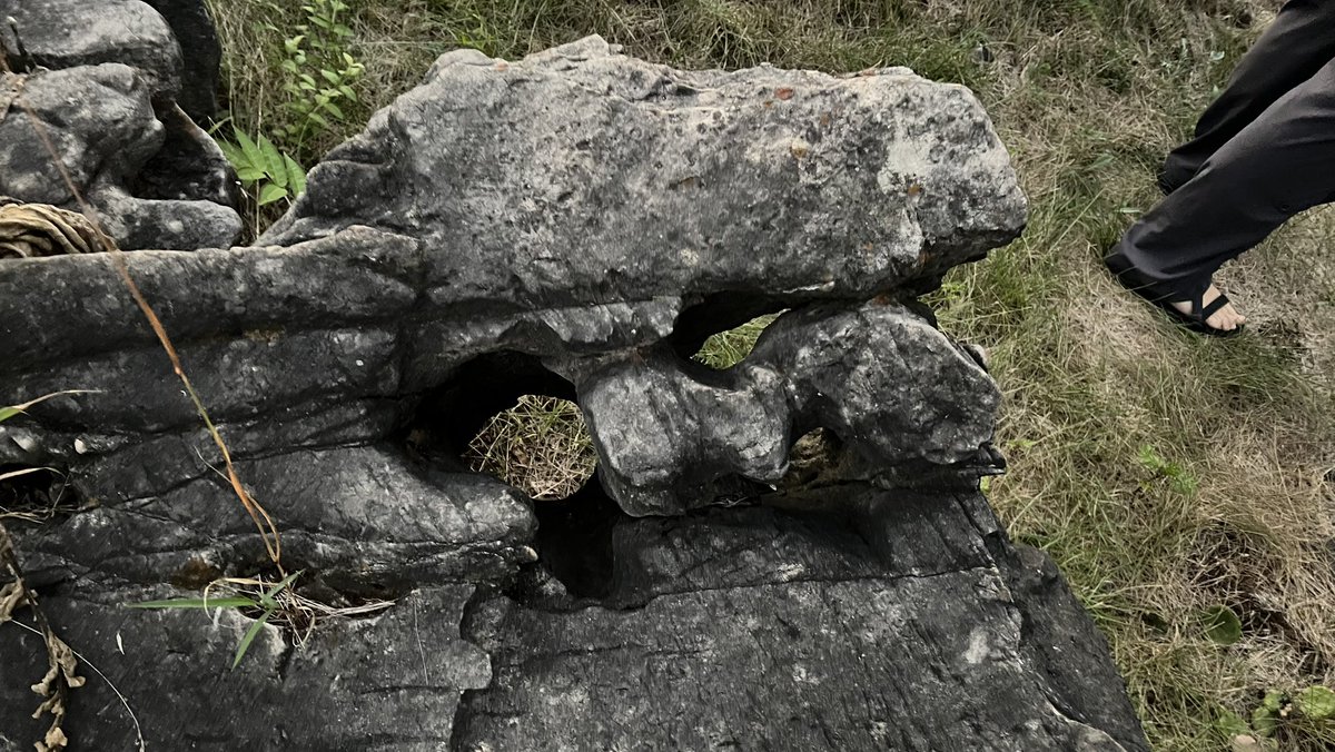 Limestone erosion. Wife’s foot for scale.