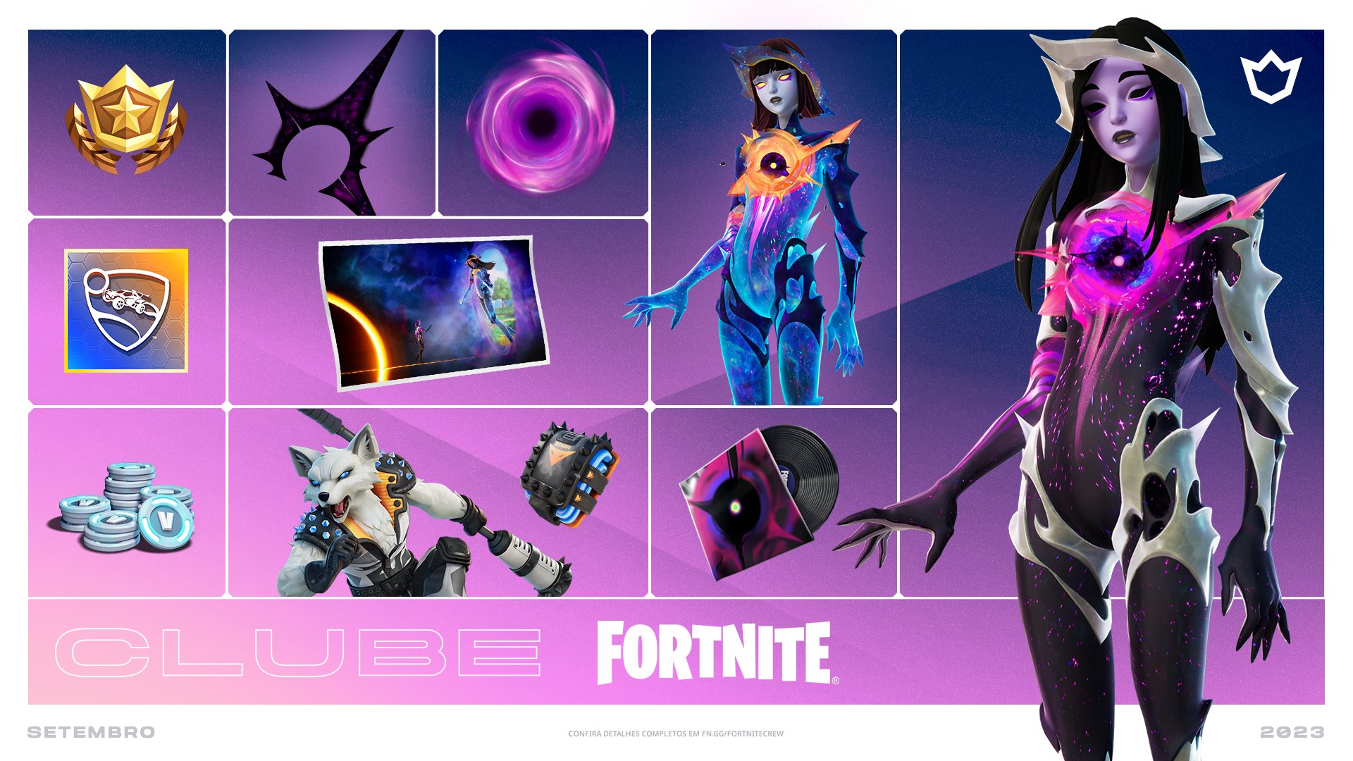 Fortnite - Pacote do Clube de Setembro de 2023 e muito mais 