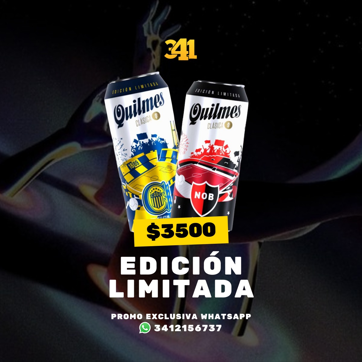 341delivery's tweet image. ¡LLEGÓ LA BIRRA MÁS PASIONAL DE ROSARIO! ⚽🔥

Encargá AHORA la nueva QUILMES EDICIÓN LIMITADA en sus versiones de Newell´s y Central, y llevate tu six pack a precio promocional por lanzamiento.

📲 Hacé tu pedido por Whatsapp al 3412156737.

¡SOMOS LA PASIÓN DE ROSARIO! 🚀🥳