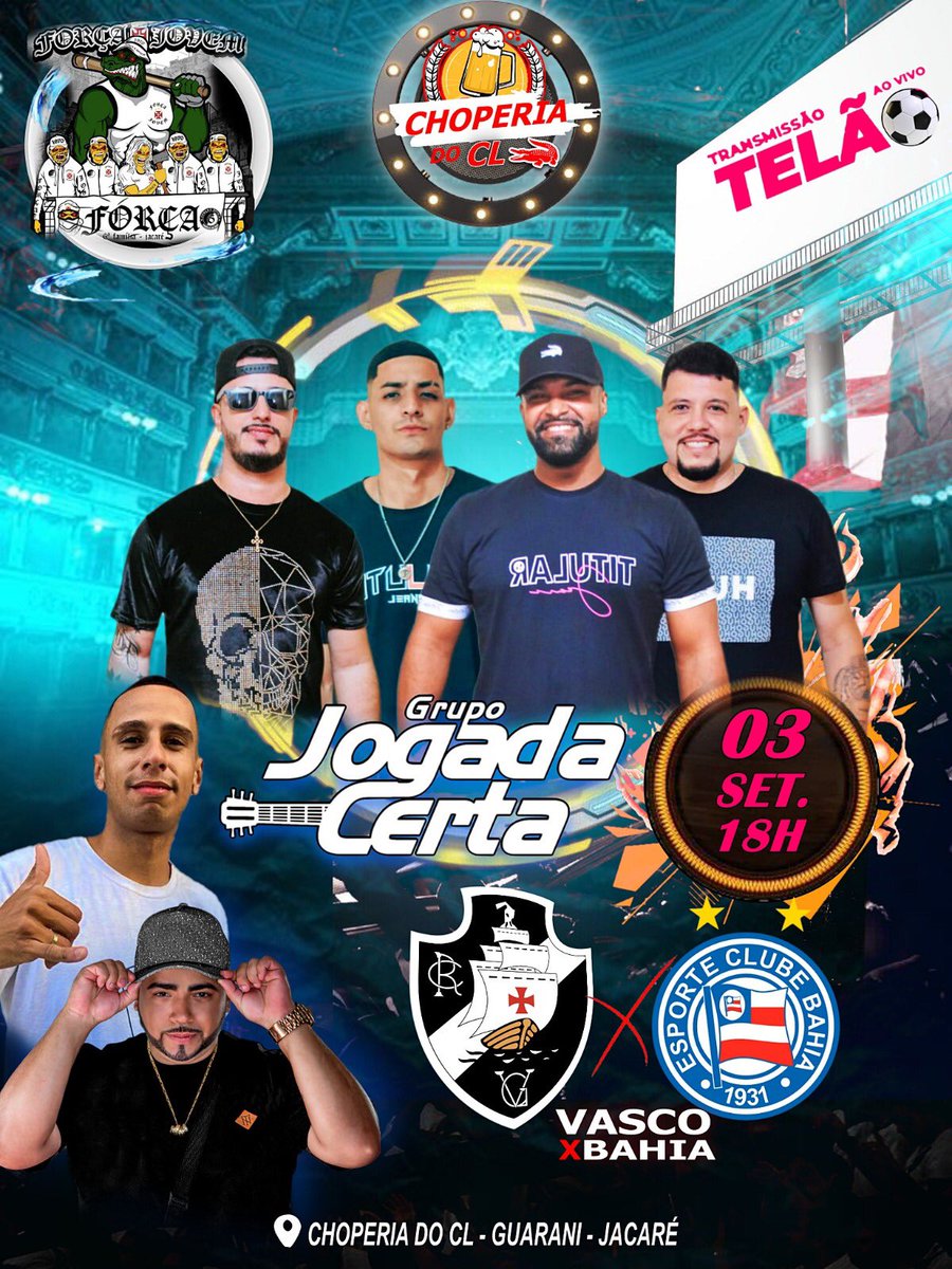 DOMINGÃO TEM NOSSO PAGODE QUE TÁ DANDO O QUE FALAR 🚀🥳🎶

PAGODE, FUNK, CERVEJA GELADA, CERVEJA BARATA, 0800 PRA TU TRAZER SUA FAMÍLIA 🥳👏🏾

DOMINGÃO CONFIRMADÃO PAGOFUNK DA CHOPERIA DO CL APARTIR DAS 18:00 💪🏾🔥