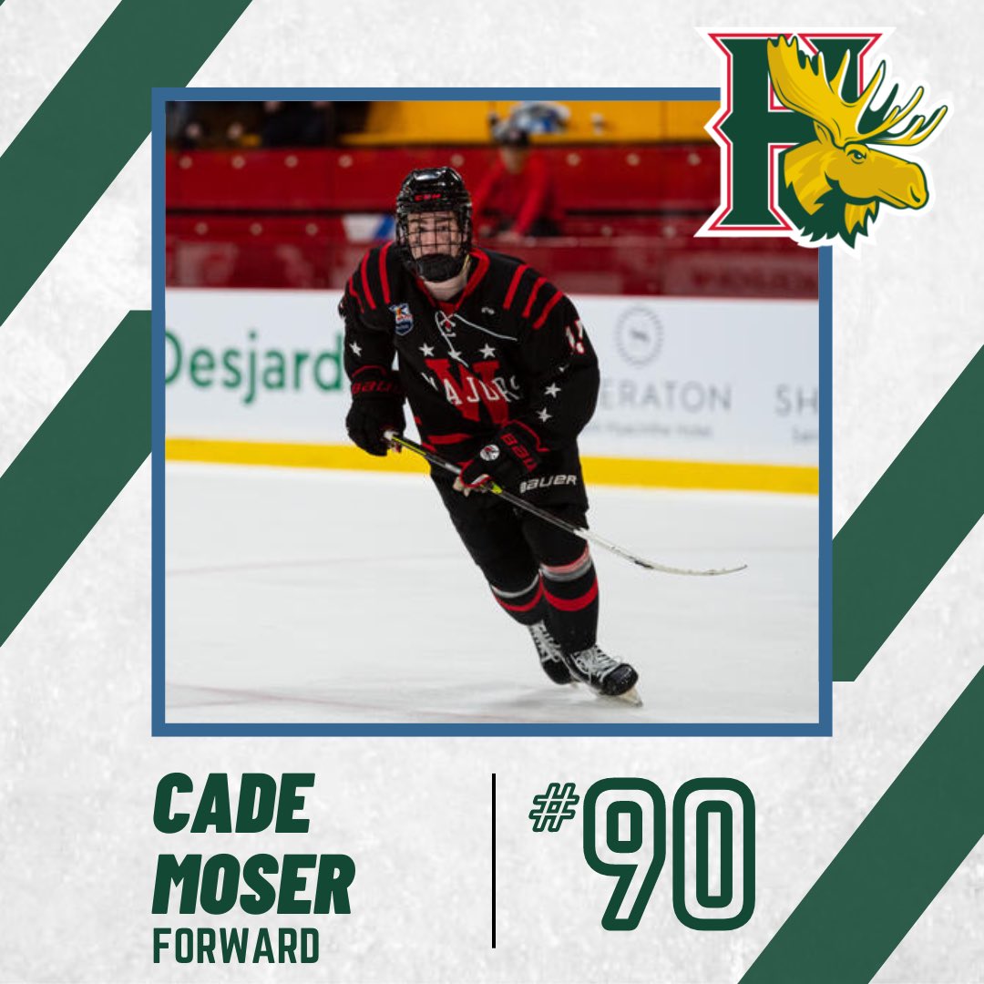 WeeksU18's tweet photo. From black, red and white to green, red and white! Two of our 2022-23 Atlantic Championship Weeks Majors are off to the city as they cracked the @HFXMooseheads Roster!

Congrats to Dom MacKenzie and Cade Moser! https://t.co/KDb4o1Ejnd