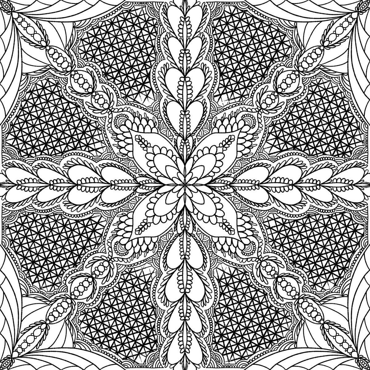 GhiraCygnus's tweet image. Free coloring page. It's 13.33 in by 13.33 in. I will improve my sizing in the future. This was a lot of fun to design.

#AdultColoringPage #FreeColoringPage